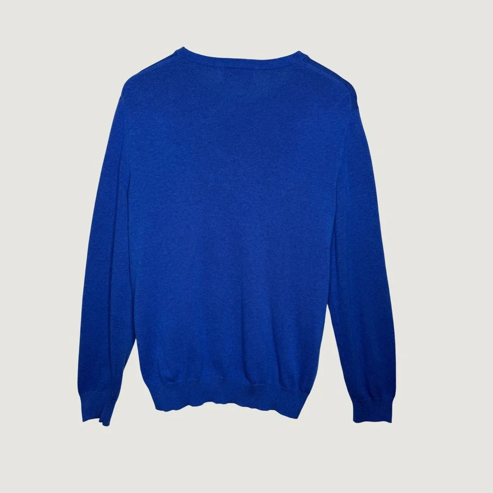 New Joseph Abboud Sweater‎ Mens Medium Royal Blue Pima Cotton Crew Neck Pullover